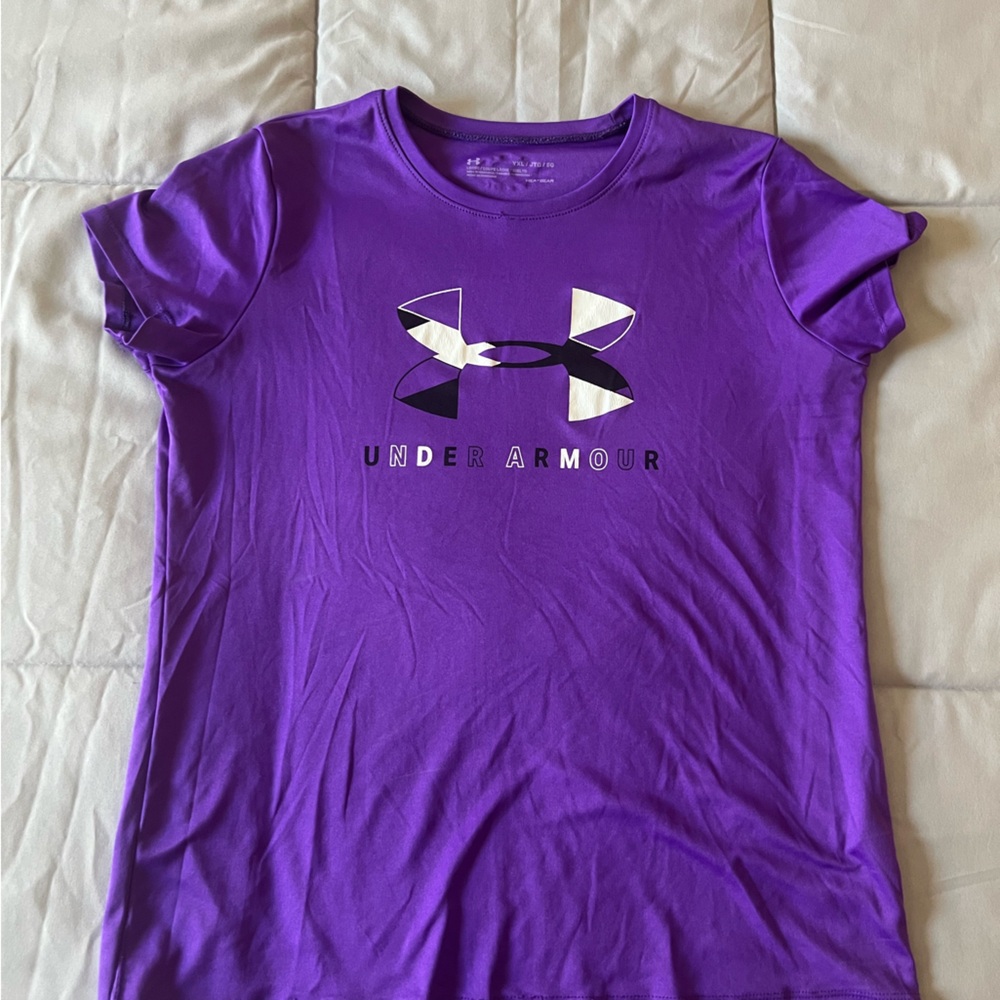 Under Armour youth purple shirt